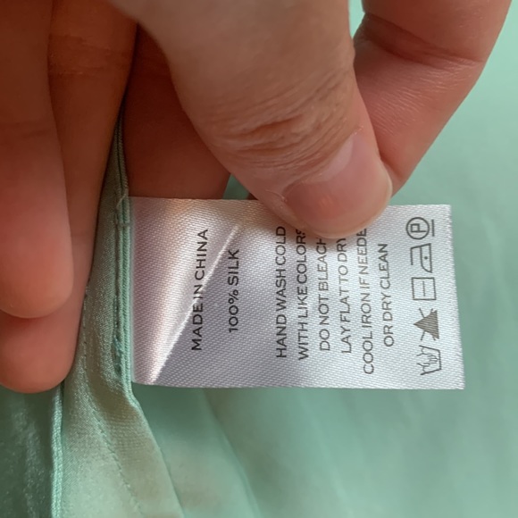 Hill House Home The Nima Dress in Mint Silk Size Small NWT - Picture 7 of 7